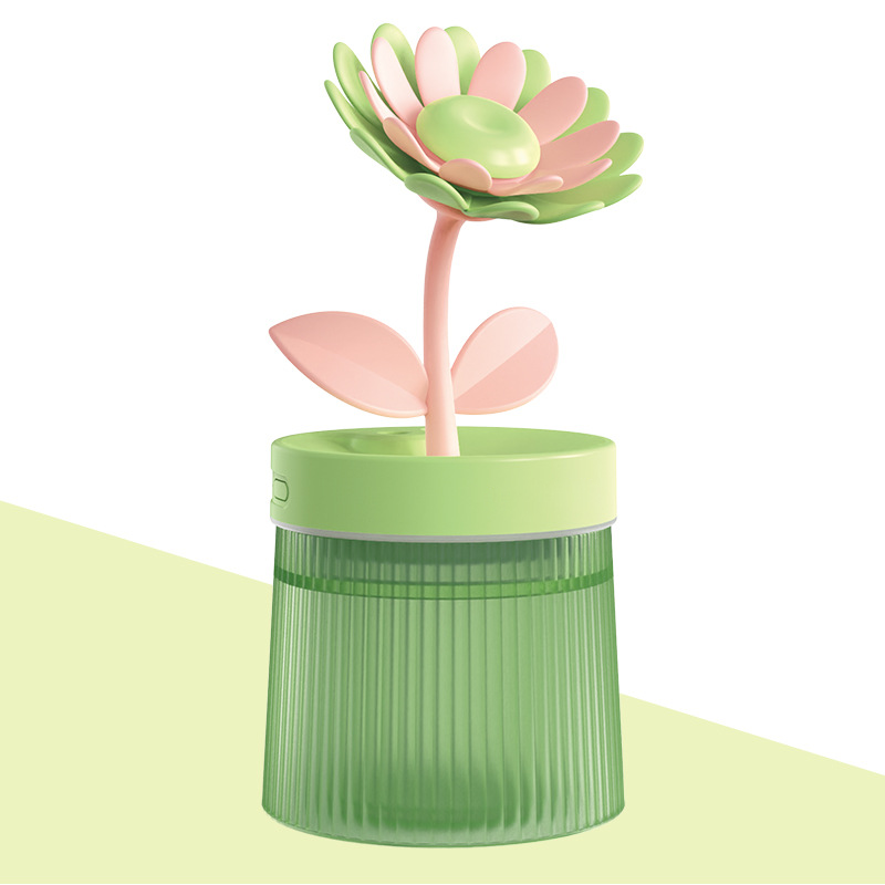 🌸 Customize Your Mist & Mood 💐 Flower Humidifier with Dual Spray Modes & 7-Color Night Light 💦