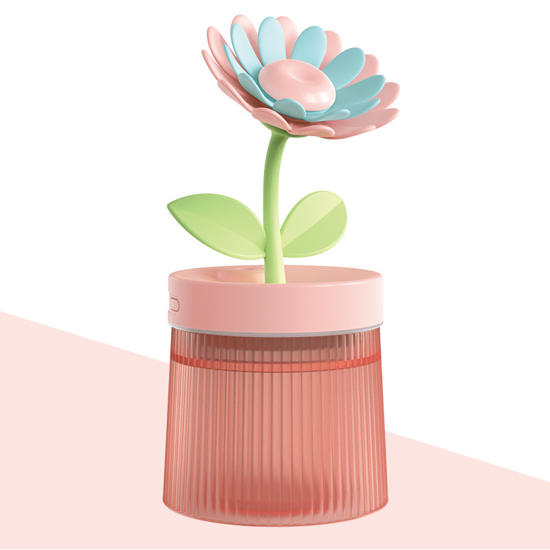 🌸 Customize Your Mist & Mood 💐 Flower Humidifier with Dual Spray Modes & 7-Color Night Light 💦