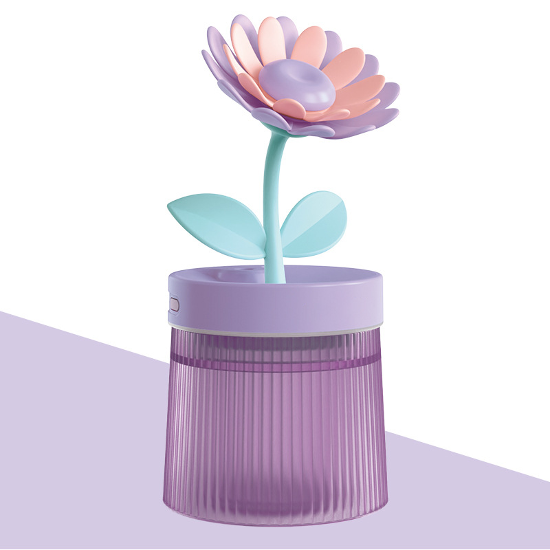 🌸 Customize Your Mist & Mood 💐 Flower Humidifier with Dual Spray Modes & 7-Color Night Light 💦