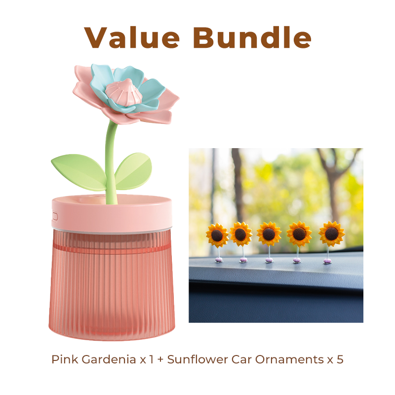 🌸 Customize Your Mist & Mood 💐 Flower Humidifier with Dual Spray Modes & 7-Color Night Light 💦