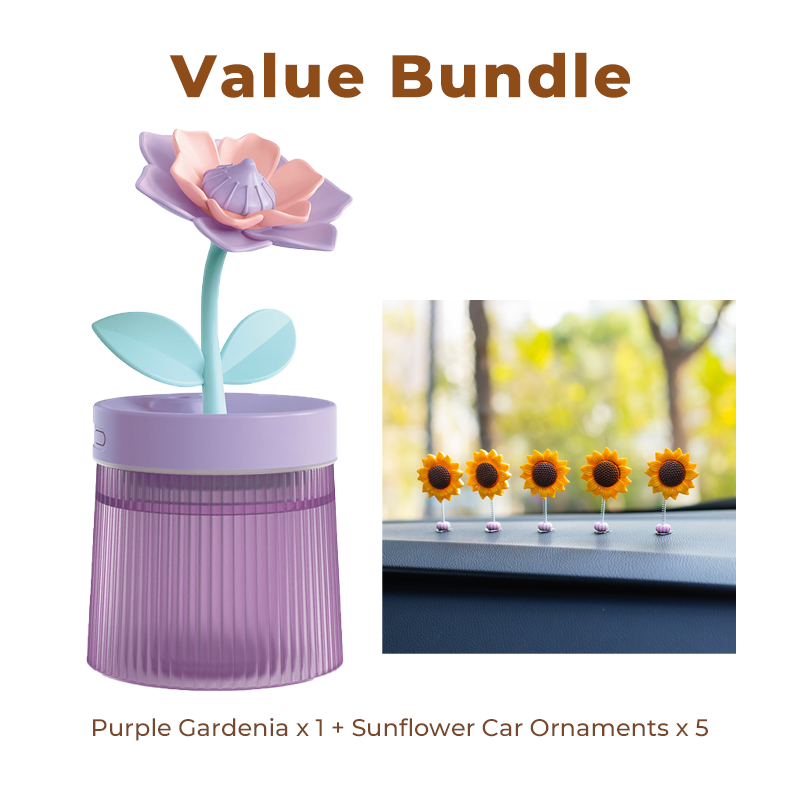 🌸 Customize Your Mist & Mood 💐 Flower Humidifier with Dual Spray Modes & 7-Color Night Light 💦