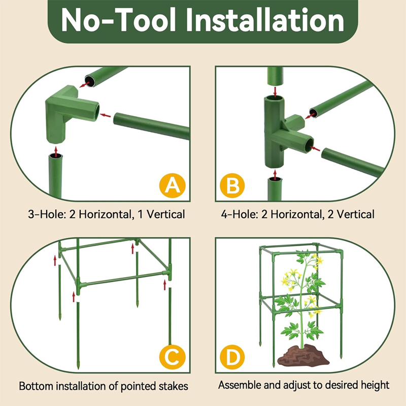Adjustable Modular Plant Support Cage