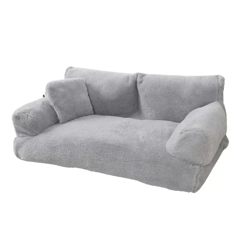 Cozy, soothing pet sofa with removable cover