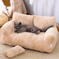Cozy, soothing pet sofa with removable cover