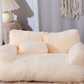 Cozy, soothing pet sofa with removable cover
