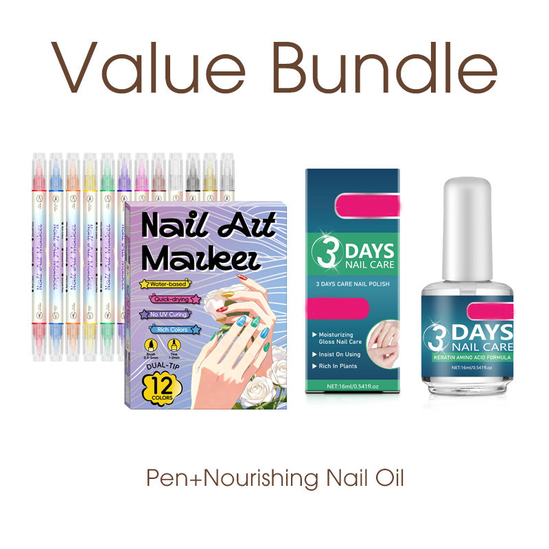 ⏳ 50% OFF! 🎨Dual-Tip Nail Art Pens – Quick-Dry, No UV Lamp, Fine & Brush Tips, 12/24 Colors, Easy DIY Nail Art 💅🖌️