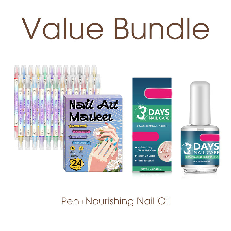 ⏳ 50% OFF! 🎨Dual-Tip Nail Art Pens – Quick-Dry, No UV Lamp, Fine & Brush Tips, 12/24 Colors, Easy DIY Nail Art 💅🖌️