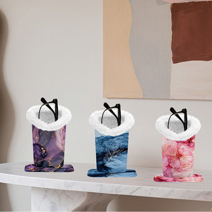Magnetic Printed Eyeglass Holder with Plush Lining