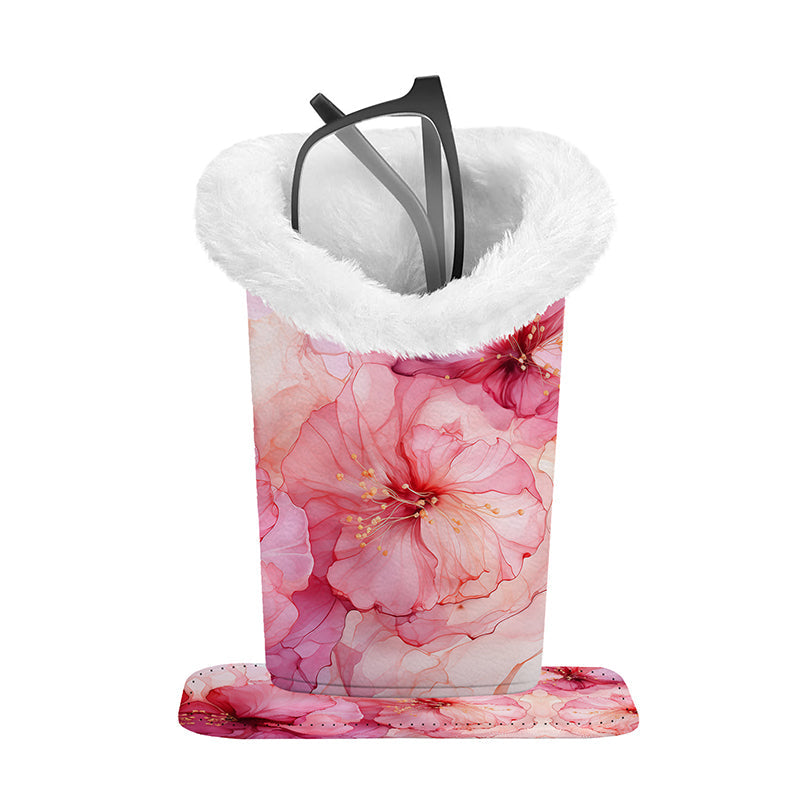 Magnetic Printed Eyeglass Holder with Plush Lining