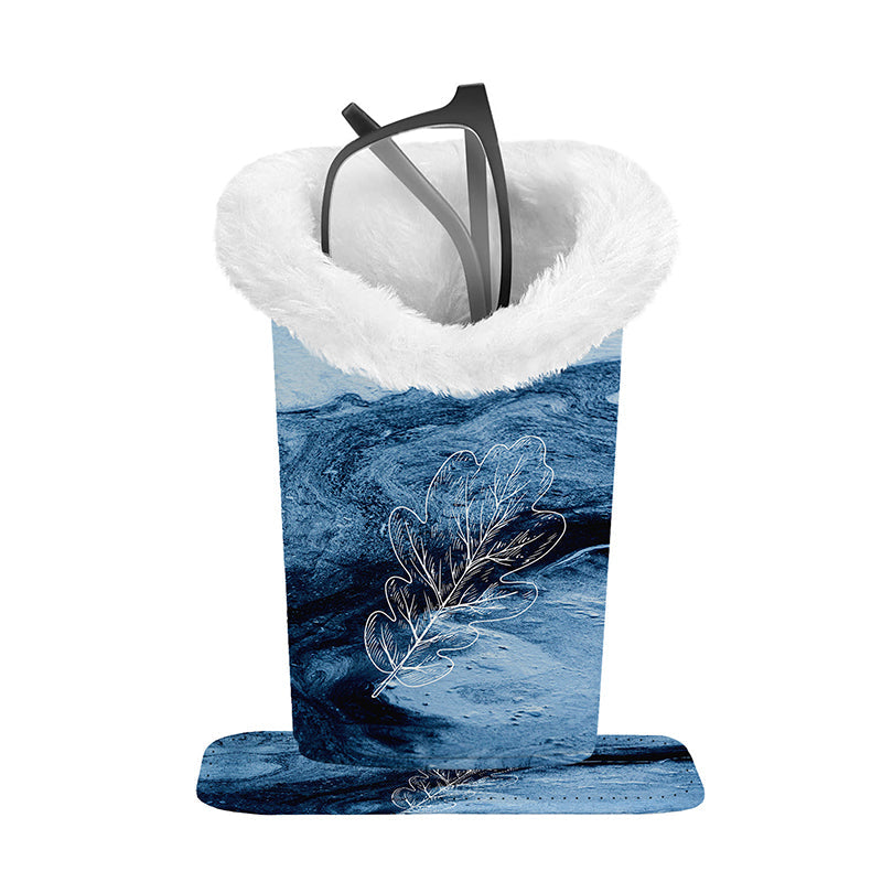 Magnetic Printed Eyeglass Holder with Plush Lining