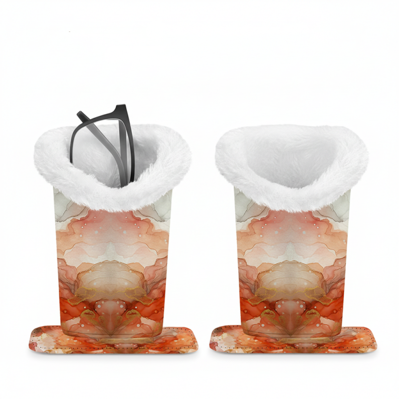 Magnetic Printed Eyeglass Holder with Plush Lining