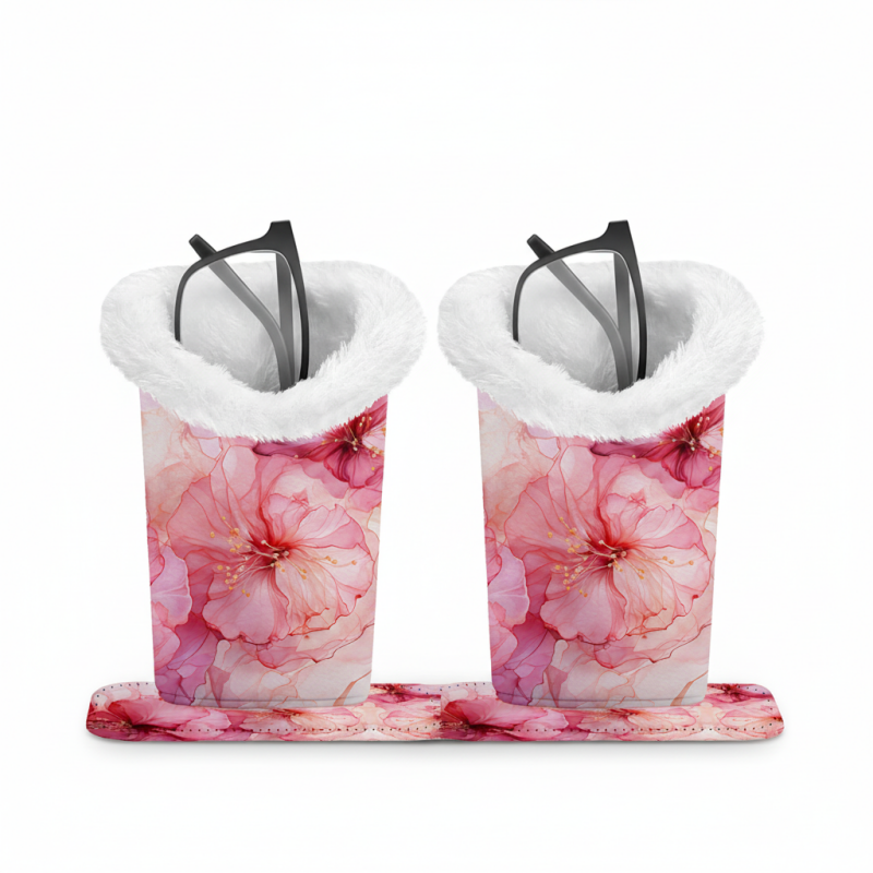 Magnetic Printed Eyeglass Holder with Plush Lining