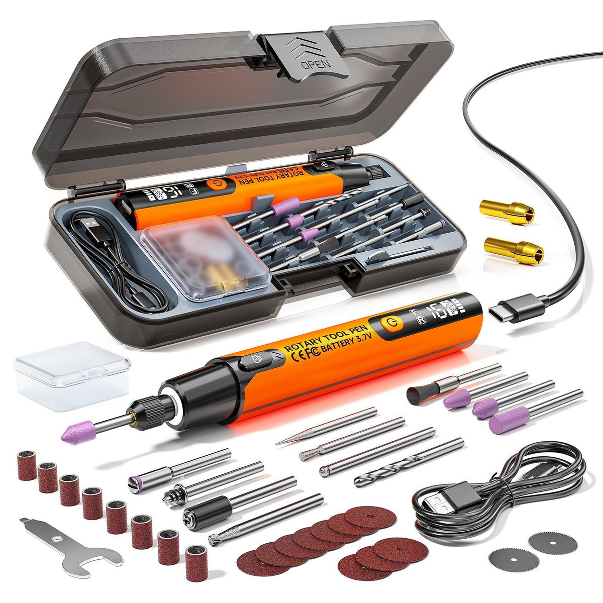 🛠️⚙️Portable Electric Rotary Grinding, Polishing, and Engraving Kit |  DIY Crafts and Model Making🔄