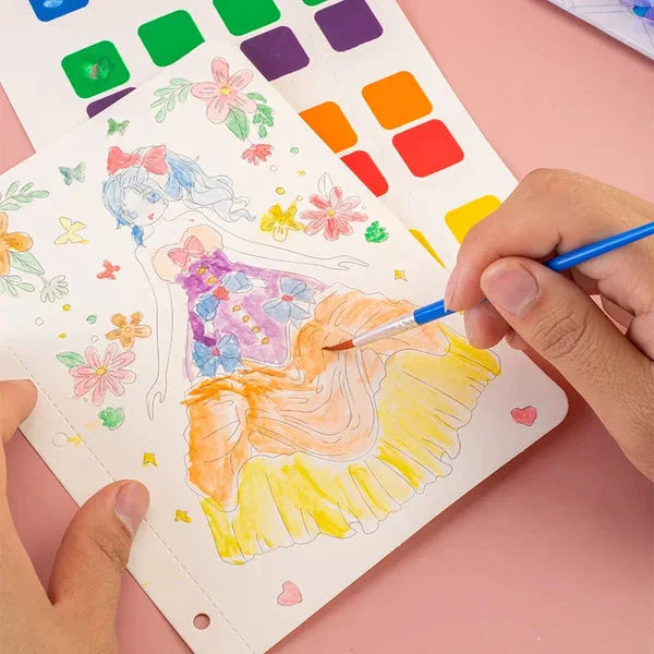 Hand-drawn creative sketchbook with stickers