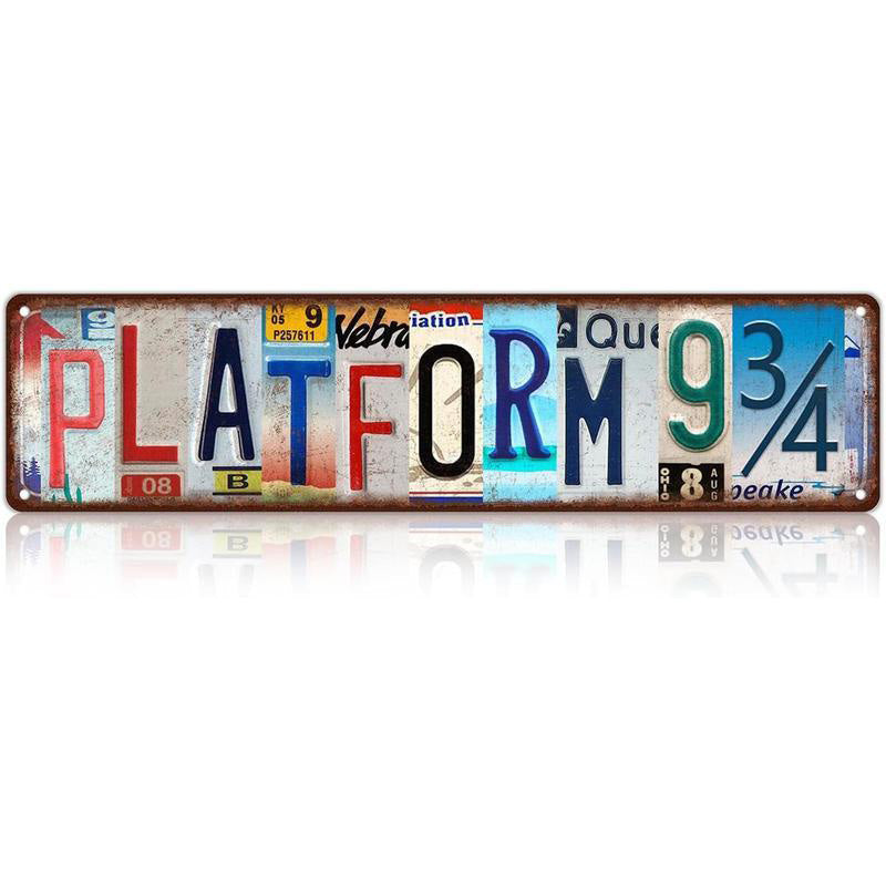 Vintage "Love You More" License Plate Tin Sign