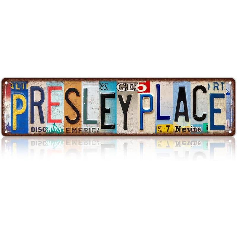 Vintage "Love You More" License Plate Tin Sign