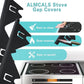 Stainless steel adjustable gap guard for between the stove edge and countertop