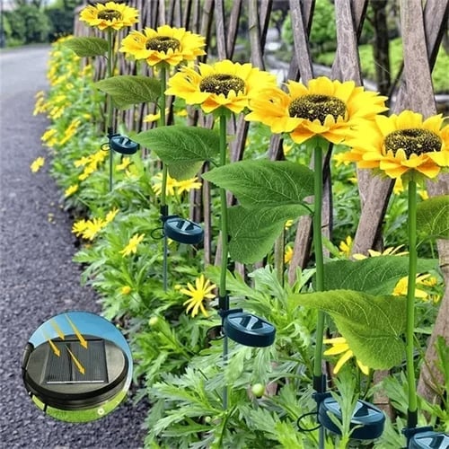 🌻50% OFF! ☀️ Waterproof sunflower solar lamps – Realistic petals, IP65 protection rating, and automatic 8 to 12 hour lighting ☀️🌻