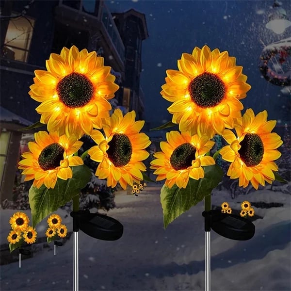 🌻50% OFF! ☀️ Waterproof sunflower solar lamps – Realistic petals, IP65 protection rating, and automatic 8 to 12 hour lighting ☀️🌻