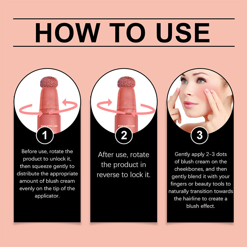 Natural Long-Lasting Shimmer Blush Cream