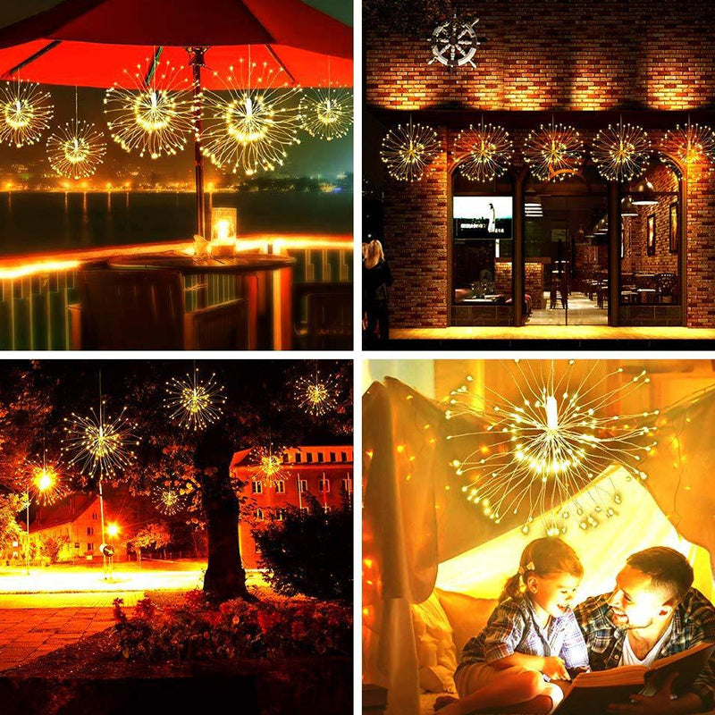 Solar Firework String Lights for Yard & Parties