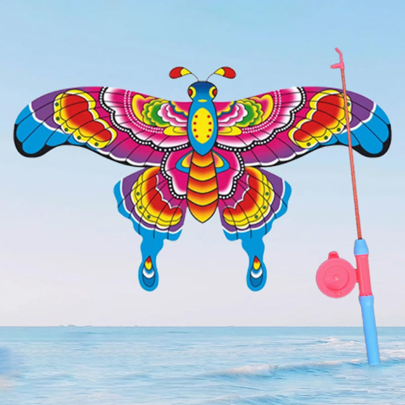 🔥2026 New Style🔥Trend Kids Creative Elastic Fishing Rod Kite – Backyard & Travel Essential