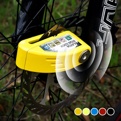 Disc lock with alarm for motorcycles