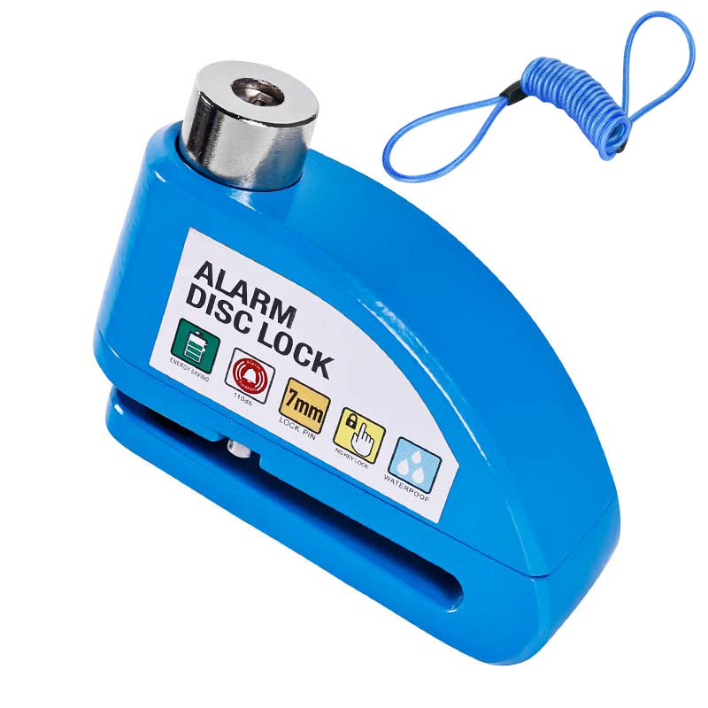 Disc lock with alarm for motorcycles