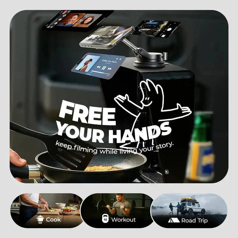 Pxcxu🔥HOT SALE🔥Foldable Magnetic Car Phone Holder – Super Strong Magnet, Rock-Steady!