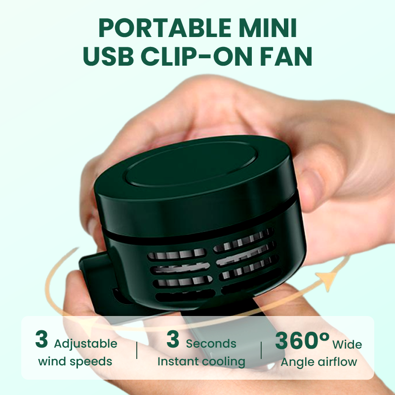 📢📢57% OFF !!!⏰Portable Mini USB Clip-On Fan