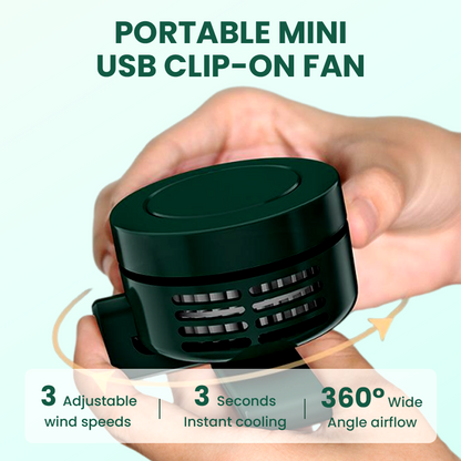 📢📢57% OFF !!!⏰Portable Mini USB Clip-On Fan