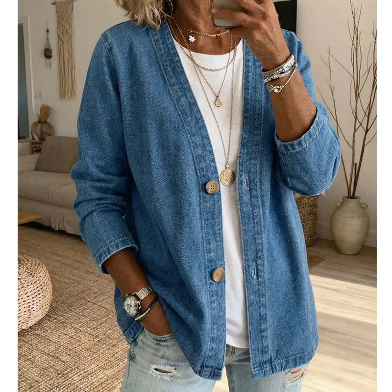 🥳SPRING HOT SALE🥳💞50K+ SOLD!💥50% OFF! 🔥Women's Classic Button Front Denim Jacket