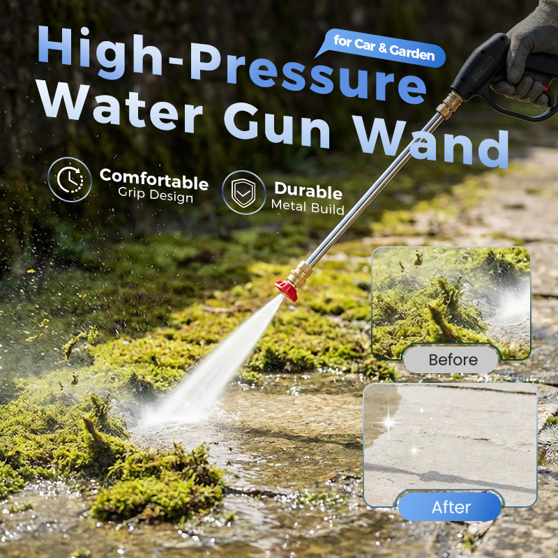 🔥Limited-time offer-High-Pressure Water Gun Wand – 3 Nozzles, Durable Alloy & Anti-Slip Grip for Ultimate Cleaning 💦