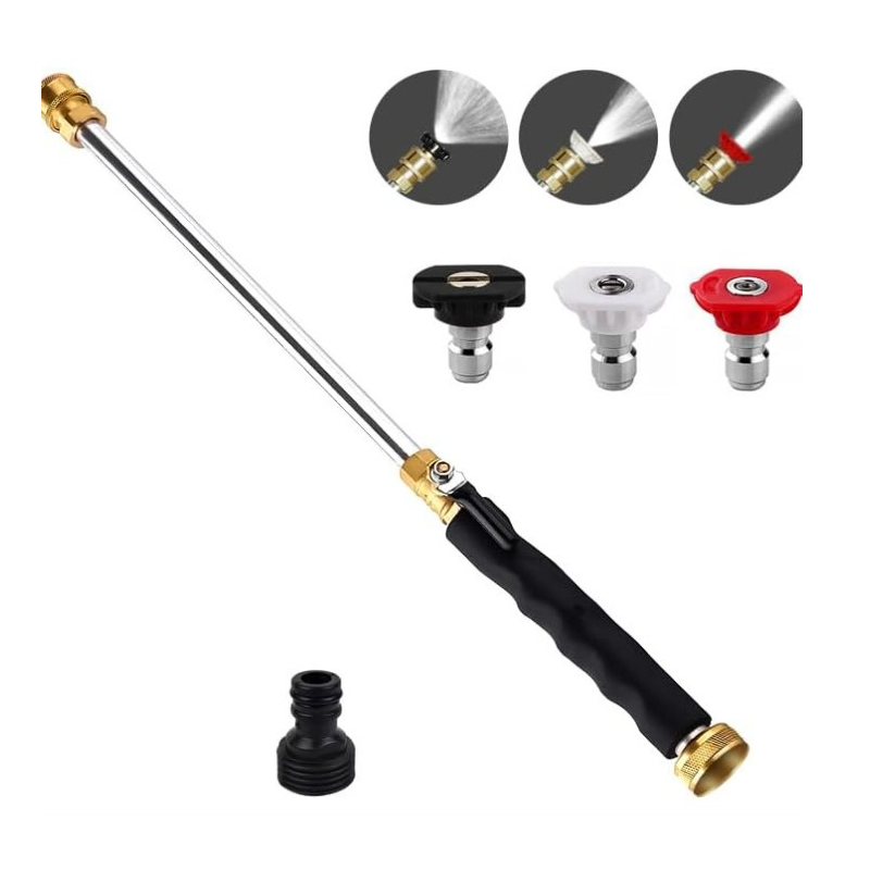 🔥Limited-time offer-High-Pressure Water Gun Wand – 3 Nozzles, Durable Alloy & Anti-Slip Grip for Ultimate Cleaning 💦