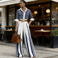 👚 50% OFF! 🔥 Women's 2-Piece Set – Striped Shirt & Wide-Leg Pants, Casual Look, Lightweight Fabric & Perfect for Summer 🌸