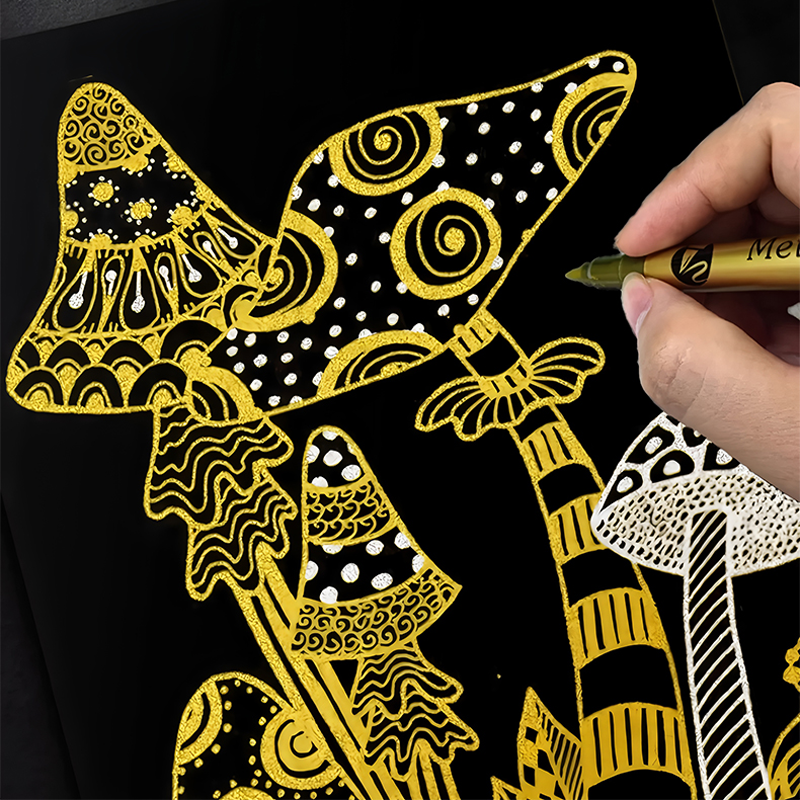 Waterproof Quick-Drying Metallic Markers