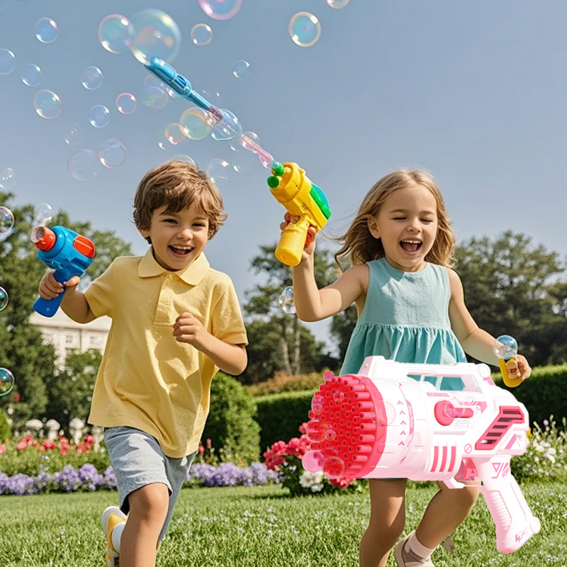 Joyful Fun 69 Holes Pistol-Type Bubble Machine