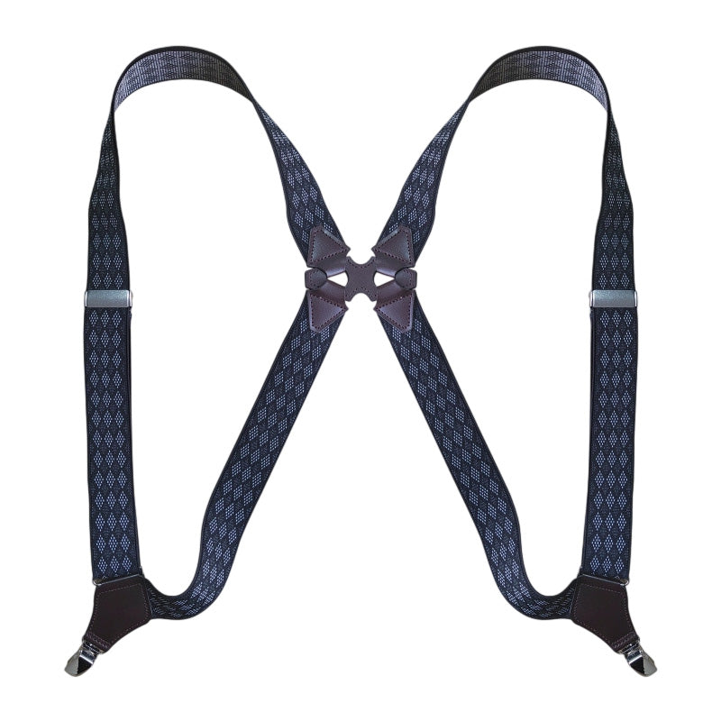 Unisex Elastic Suspenders with 2 Clips