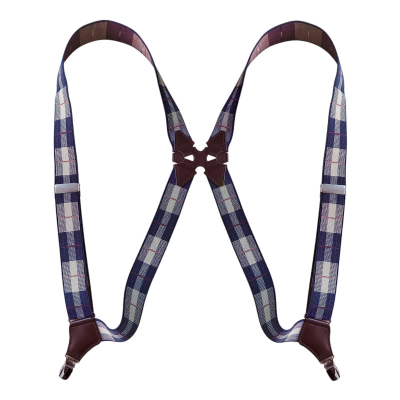 Unisex Elastic Suspenders with 2 Clips