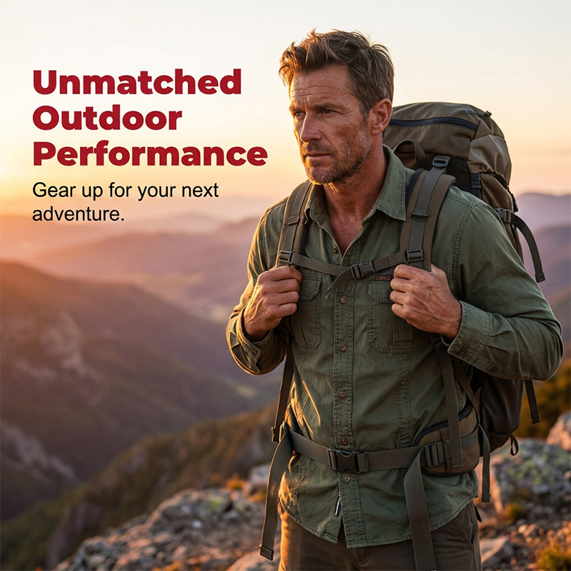 👔 LIMITED-TIME 50% OFF! ⚒️ Men's Long Sleeve Cotton Workwear Shirt – Durable, Breathable, Chest Pockets 🏔️