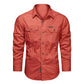👔 LIMITED-TIME 50% OFF! ⚒️ Men's Long Sleeve Cotton Workwear Shirt – Durable, Breathable, Chest Pockets 🏔️
