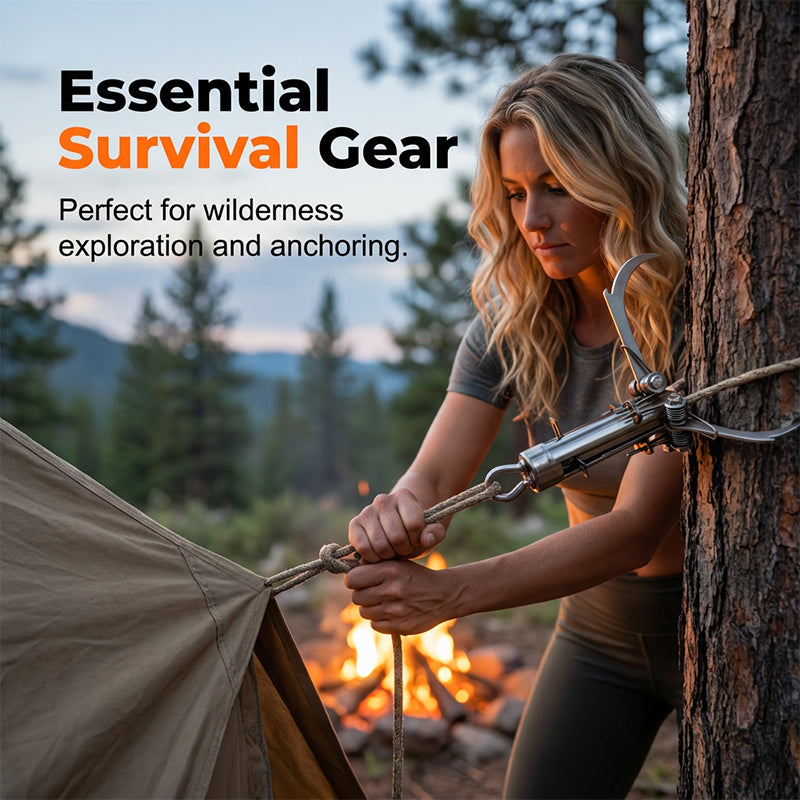 ⏰🔥LIMITED TIME 50% OFF! ⚓ Stainless Steel Folding Grappling Hook – Strong, Durable & Portable for Outdoor Adventures 🏞️✨