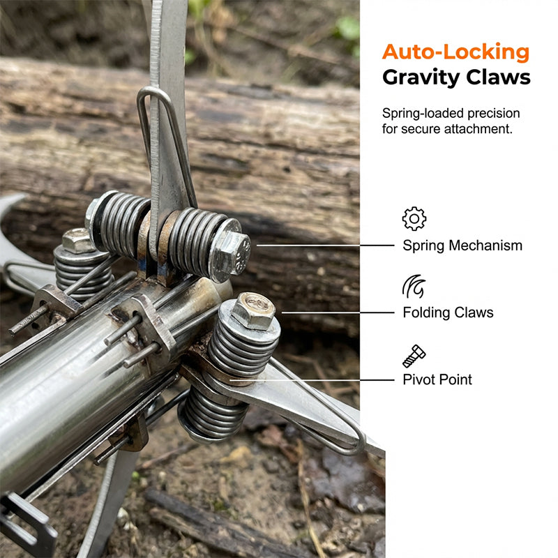 ⏰🔥LIMITED TIME 50% OFF! ⚓ Stainless Steel Folding Grappling Hook – Strong, Durable & Portable for Outdoor Adventures 🏞️✨