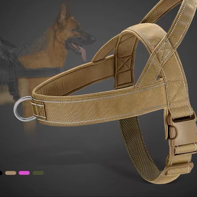 🥳2026 HOT SALE🥳💞50K+ SOLD!🐕💪 50% OFF! Heavy‑Duty Tactical Dog Harness – No‑pull, no‑choke. Reflective strips for night walks. Padded & easy‑grip handle. 🛡️✨
