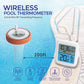 Digital Thermometer Wireless Pool Thermometer Floating Easy-To-Read