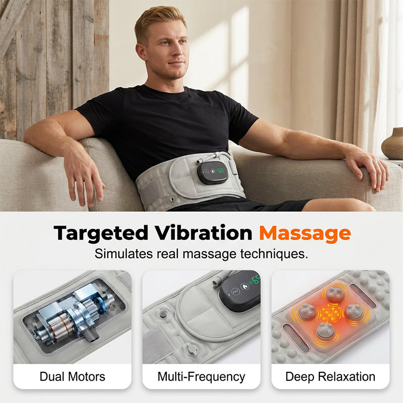 Inflatable Heating Waist Belt for Lumbar Support