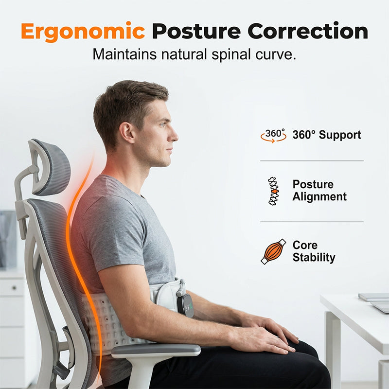Inflatable Heating Waist Belt for Lumbar Support