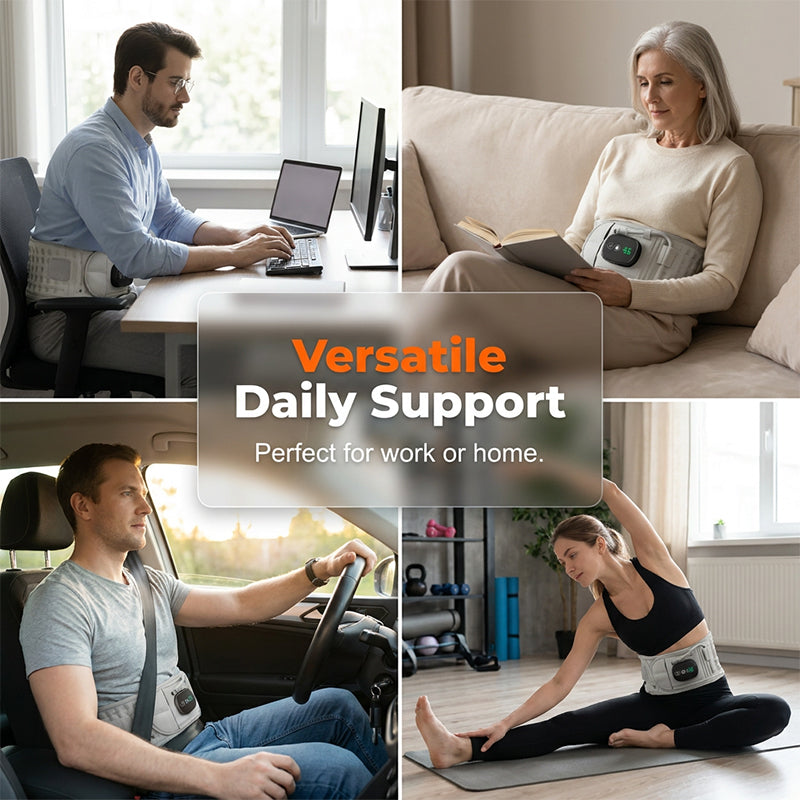 Inflatable Heating Waist Belt for Lumbar Support