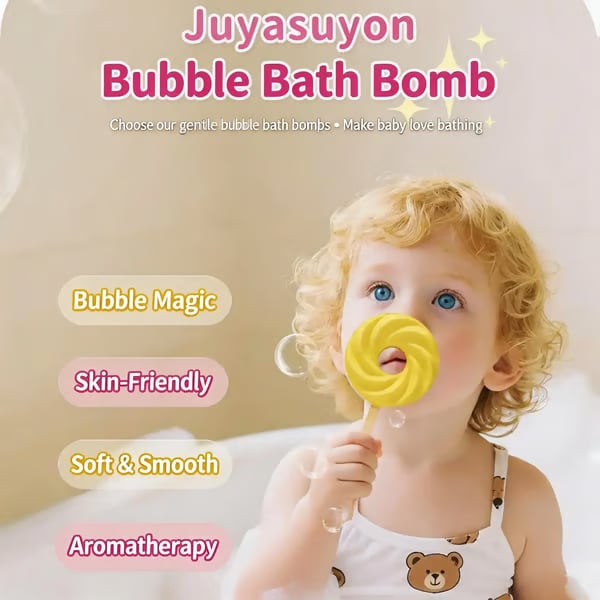 ⏳Limited-time 50% off⏰Reusable Cute Lollipop Bath Bomb,Colorful Bubble Bath Ball for Fun Bath Time🍭