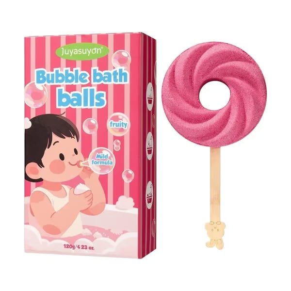 ⏳Limited-time 50% off⏰Reusable Cute Lollipop Bath Bomb,Colorful Bubble Bath Ball for Fun Bath Time🍭